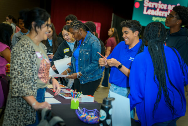 Local volunteers and agencies at the nonprofit agency fair.